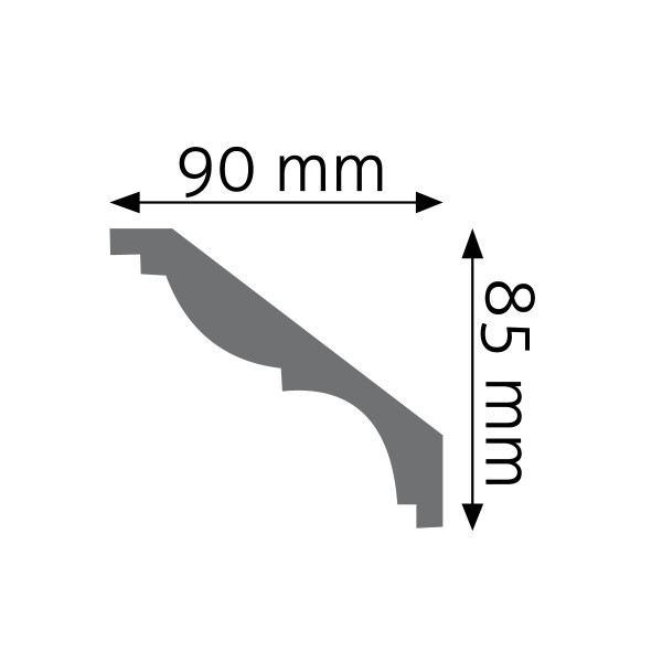 Cornisa Lisa Flexible LGG-08F – Poliuretano