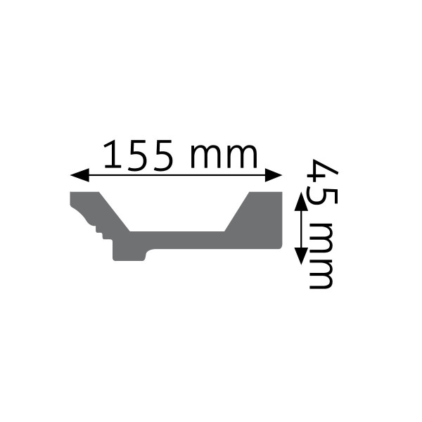 Cornisa Lisa LGG-26 – Poliuretano