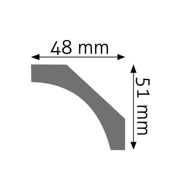 Cornisa Lisa Flexible LGG-28F – Poliuretano