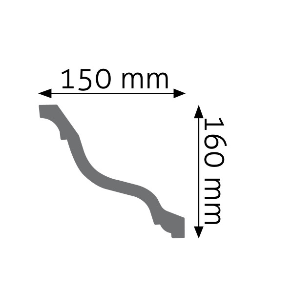 Cornisa Lisa LGG-30 – Poliuretano