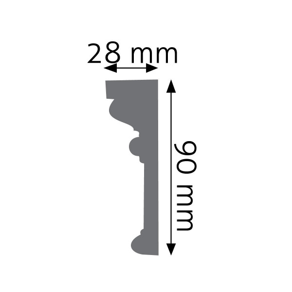 Moldura Lisa LNG-01 – Poliuretano