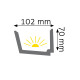 Cornisa Decorativa LED LOC-02 – Poliuretano