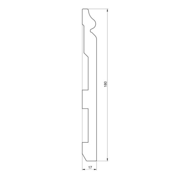 Rodapié LPC-33 – HDPS (Polímero de alta densidad)