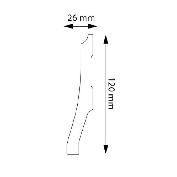 Rodapié LPC-34 – HDPS (Polímero de alta densidad)