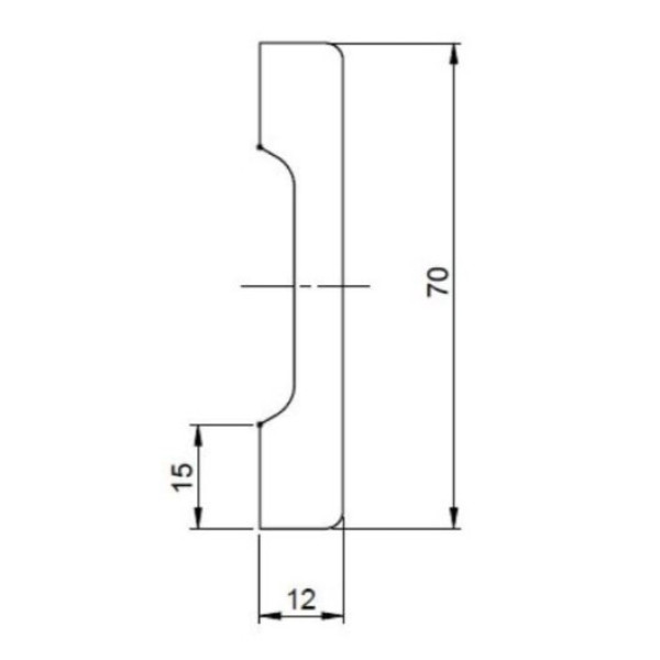 Rodapié LPC-37 – HDPS (Polímero de alta densidad)