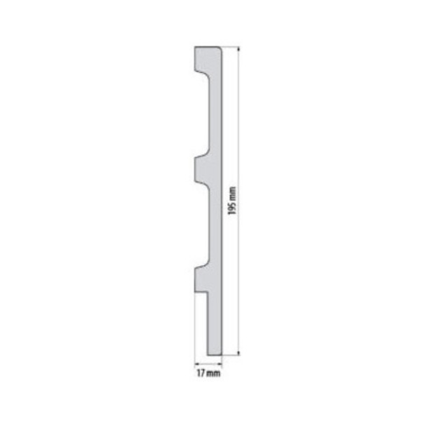 Rodapié LPC-39 – HDPS (Polímero de alta densidad)