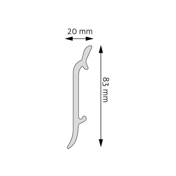 Rodapié LPC-16 – HDPS (Polímero de alta densidad)