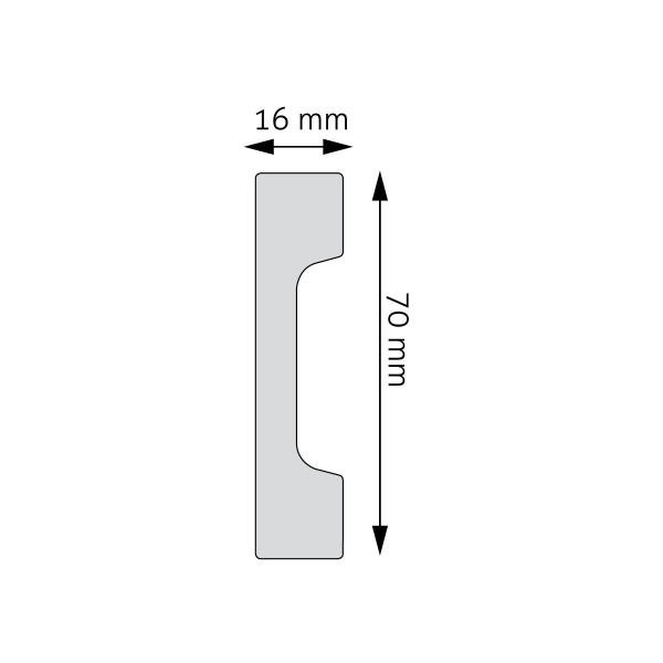 Rodapié LPC-23 – HDPS (Polímero de alta densidad)