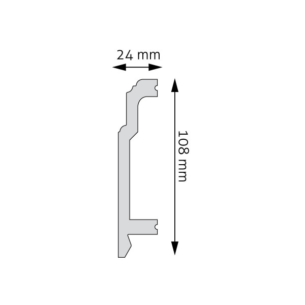 Rodapié LPC-26 – HDPS (Polímero de alta densidad)